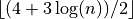 \lfloor(4 + 3 \log(n))/2\rfloor