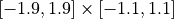 [-1.9, 1.9] \times [-1.1, 1.1]