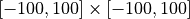 [-100, 100] \times [-100, 100]